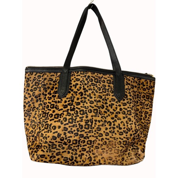 Fossil Women's Tan Leopard Design Shoulder or Tote Bag SKU 6320 - Picture 2 of 12